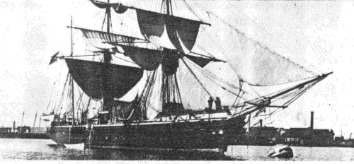 <i>Möwe </i>1888 as sailing TS