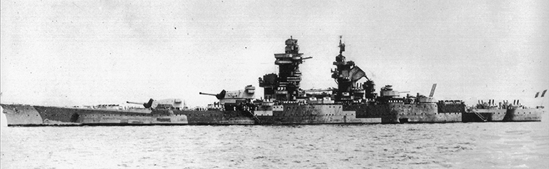<i>Richelieu</i> in Chesapeake Bey after modernization 14.8.1943