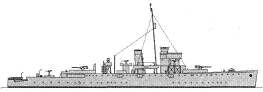 <i>nearly sister-ship </i> HMS<i> Hastings</i> 1942
