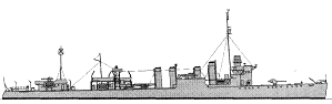 sister-ship HMS<i> St. Albans</i> 1942