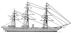 nearly sister-ship <i>Hartford </i>1860