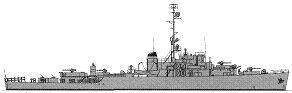 <i>nearly sister-ship Forsyth</i> 1945