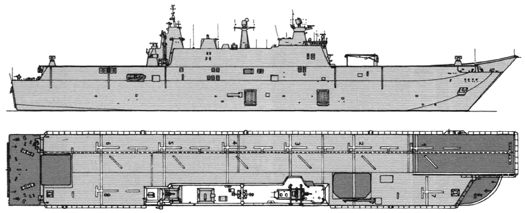 <i>Juan Carlos I </i>as planned with 2 RAM SAMs and 4 20mm guns